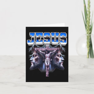 Jesus Cross Christelijke jaren 90 Bootleg Style Kaart