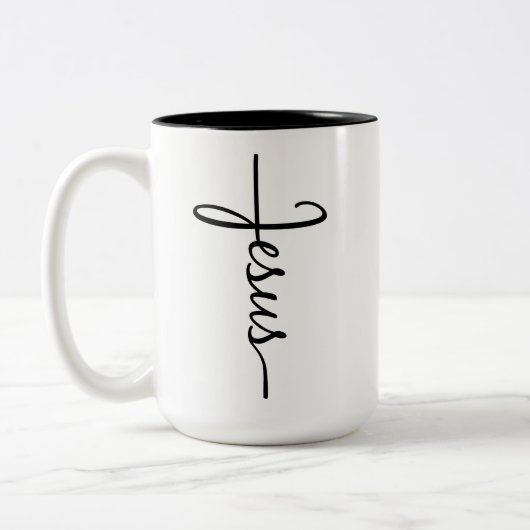 Jesus Cross Coffee Mug (Gauche)