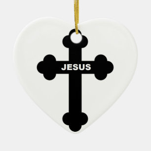 JESUS CROSS KERAMISCH ORNAMENT