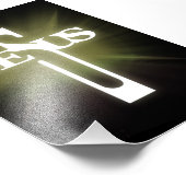 Jesus Cross Tex Foto Afdruk (Hoek)