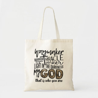 Jesus Cross Way Maker Miraker Worker Christelijke Tote Bag