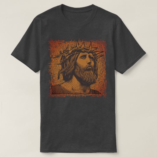 Jesus Crown of Thorns Bold Graphic T-Shirt (Design voorkant)