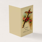 Jesus Crucifix catholique Funérailles Carte Sainte (Extérieur)