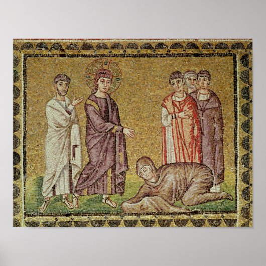 Jesus Cures de vrouw die bloeit Poster (Voorkant)