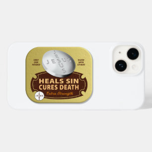 Jesus Cures Heals pil Christelijk Faith Tablet Case-Mate iPhone 14 Hoesje