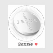 Jesus Cures pil Tablet Christelijk Starburst Cross Sticker (Vel)
