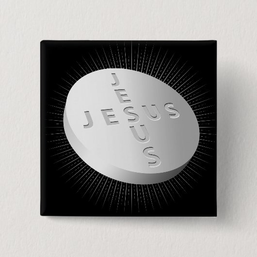 Jesus Cures Pill - Christelijk geloofsgebed Vierkante Button 5,1 Cm (Voorkant)