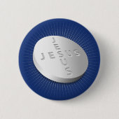 Jesus Cures pillentablet - Christelijk Geloof Lief Ronde Button 5,7 Cm (Voorkant)