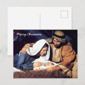 Jésus dans une carte postale de la crèche (Devant / Derrière)