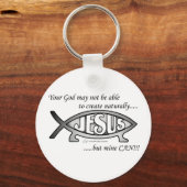 Jesus & Darwin Fish Sleutelhanger (Voorkant)