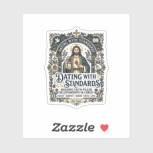 Jesus Dating Christelijke Relatie Humor T-shirt Fa Sticker