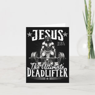 Jesus De Krachtlifter Jezus Deadlifting Christen Kaart