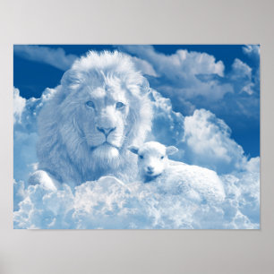 JESUS DE LAM EN JESUS DE LION POSTER