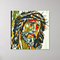 Jésus De Nazareth Huile Sur Portrait De Toile