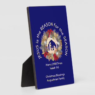 JÉSUS DE Noël Bleu EST LA RAISON Plaque