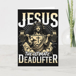 Jesus De Ultieme Deadlifter Christelijke Gympomp C Kaart