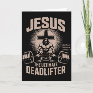 Jesus De Ultieme Deadlifter Spier Kind Funny Chr Kaart