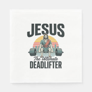 Jesus De Ultieme Deadlifter Vintage Servet