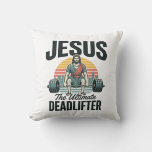 Jesus De Ultieme Deltrainer Vintage Kussen