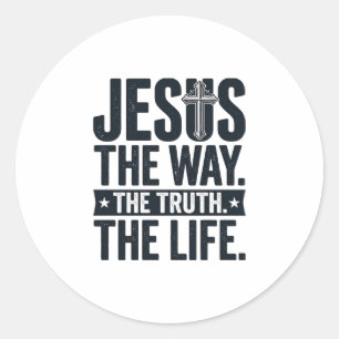Jesus De Weg De Waarheid Het Leven Christelijk T-S Ronde Sticker