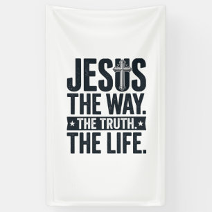 Jesus De Weg De Waarheid Het Leven Christelijk T-S Spandoek
