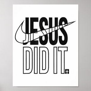 Jesus deed het Religieus kruis Christelijk Poster