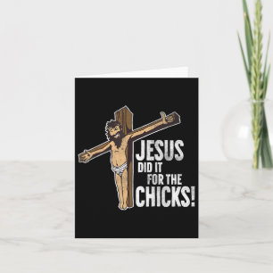 Jesus deed het voor de meiden Christelijk kruis Kaart