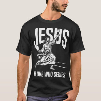 Jesus Degene Die Dient Grappig T-shirt