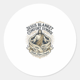 Jesus Deken Troost Symbool Jezus Deken Troost Ronde Sticker