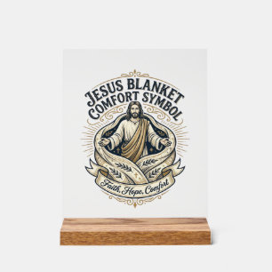 Jesus Dekenteken Troost Jezus Deken Comfort Acryl Bord