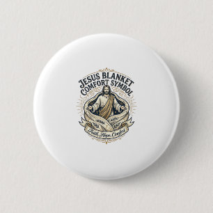 Jesus Dekken Comfort Symbool Jesus Dekken Comfort Ronde Button 5,7 Cm
