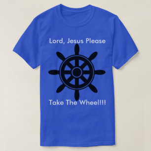 Jésus des hommes prennent le T-shirt de roue