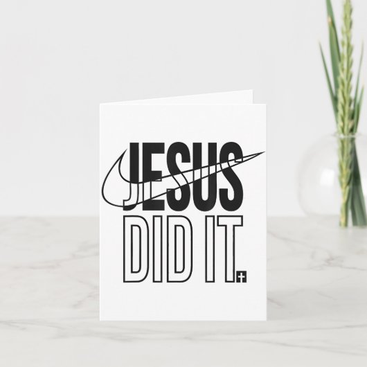 Jesus Did It Religious Cross Christian  Kaart (Voorkant)