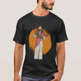 Jesus die Bagpipes afspeelt - Bagpipe Scottish Mus T-shirt