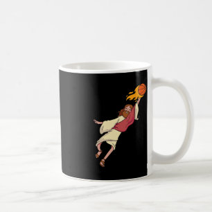 Jesus die Basketball speelt Koffiemok
