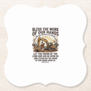 Jesus Dieselmachinist Zware Apparatuur T-shirt Gel Kartonnen Onderzetters