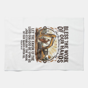 Jesus Dieselmachinist Zware Apparatuur T-shirt Gel Theedoek
