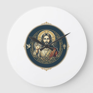 Jesus Digitale Kunstenaar iPad Kunst T-Shirt Inspi Grote Klok