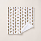 Jésus dimanche de Pâques croix fleurie (Gant de toilette)