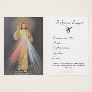 Jésus Divin Miséricorde Spirituelle Bouquet Prière