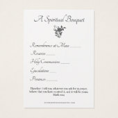 Jésus Divin Miséricorde Spirituelle Bouquet Prière (Dos)