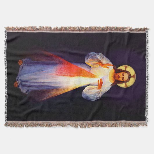 Jesus Divine Mercy Blanket Plain Deken (Voorkant)