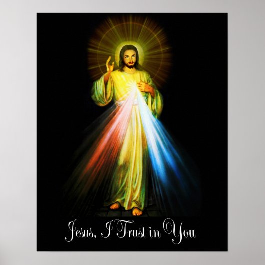 Jesus Divine Mercy Sr Faustina Poster (Voorkant)