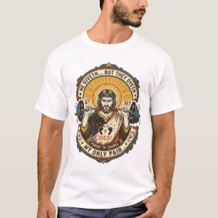 Jesus Dode Koptelefoon Mid Set Stille Workout Gym  T-shirt