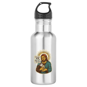 Jesus Dode Telefoon Geen Muziek Zware Lift Gym Hum Waterfles