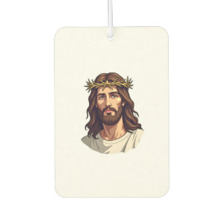 Jesus Doorn Halo Vintage Gravure T-shirt 2 Luchtverfrisser