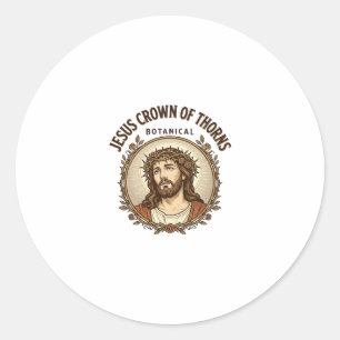 Jesus Doornenkroon Botanische Jezus Doornenkroon Ronde Sticker
