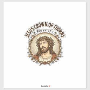 Jesus Doornenkroon Botanische Jezus Doornenkroon Sticker
