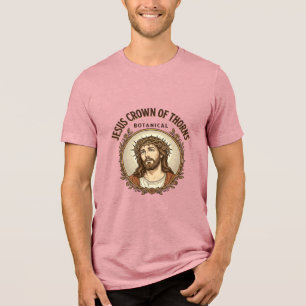 Jesus Doornenkroon Botanische Jezus Doornenkroon Tri-Blend Shirt