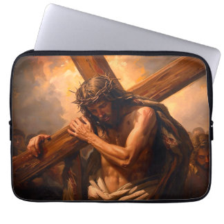 Jesus Draagt Het Kruis Laptop Hoes